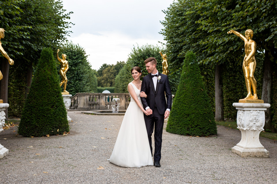 Brautpaarshooting bei Hochzeit in den Herrenhäuser Gärten Hannover