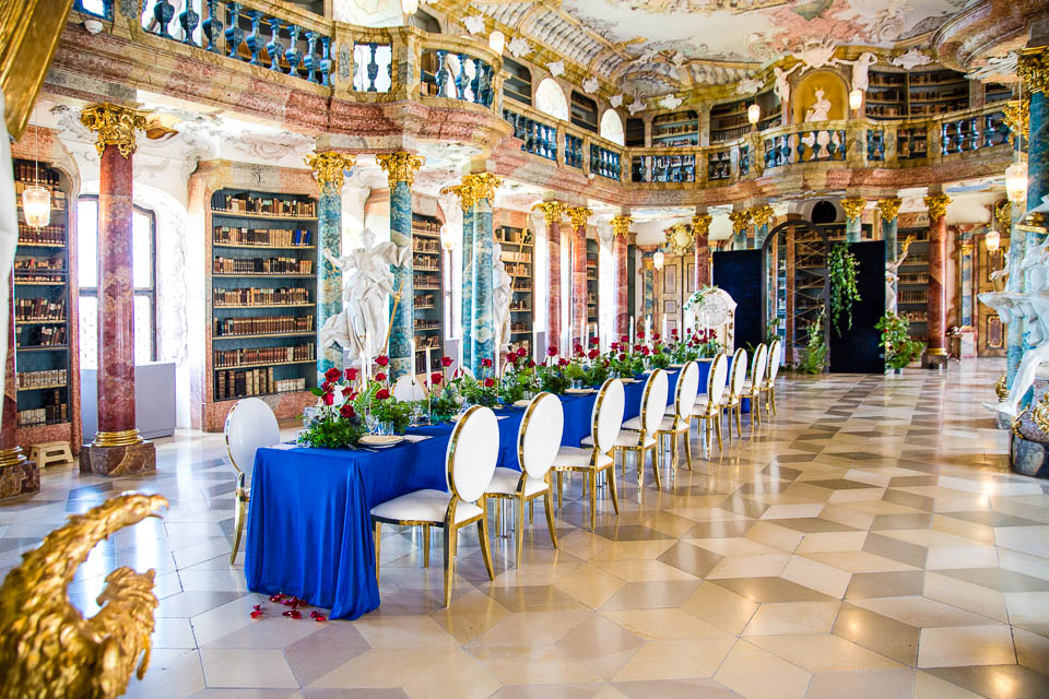 Märchenhafte Hochzeitstafel im Kloster Wiblingen