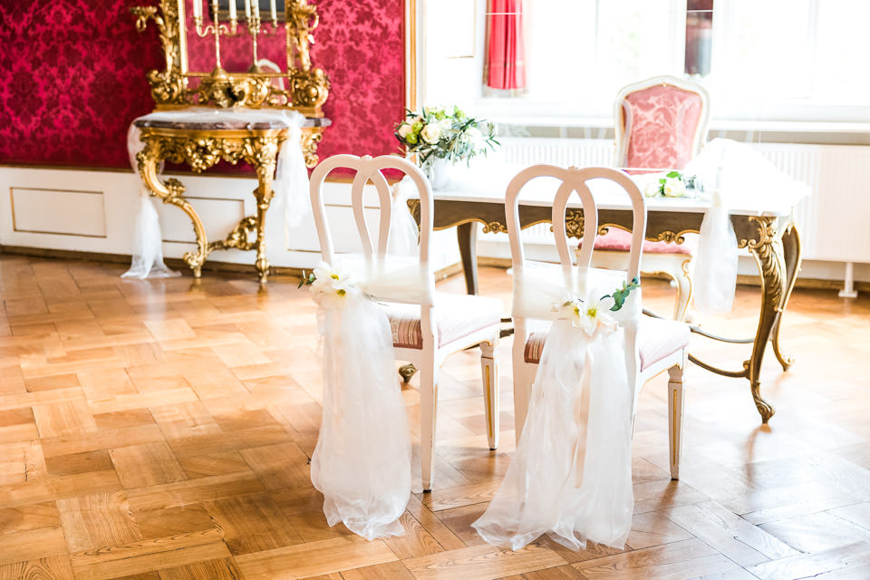 Roter Saal für Hochzeit auf Schloss Detmold