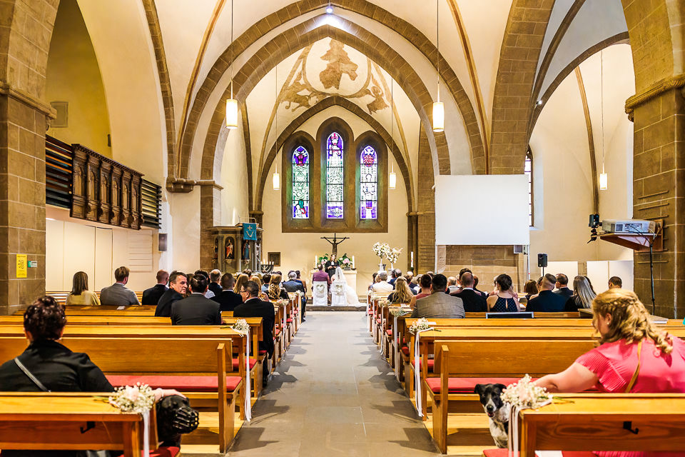 Übersicht der Kirche bei Hochzeit in Gütersloh