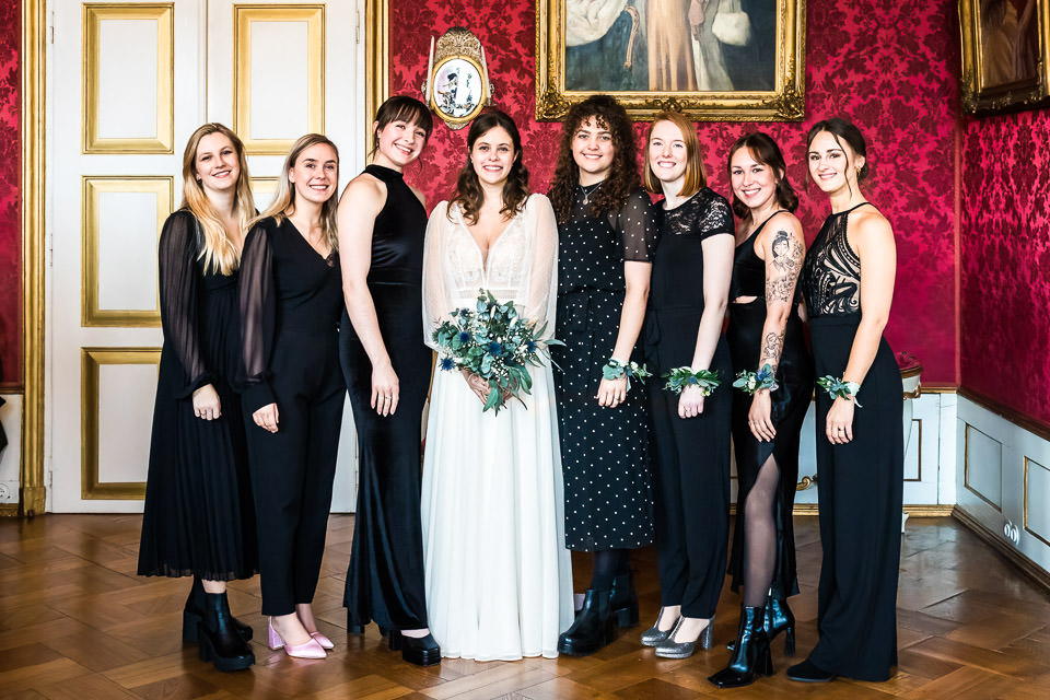 Gruppenfoto mit den Bridesmaids in Detmold
